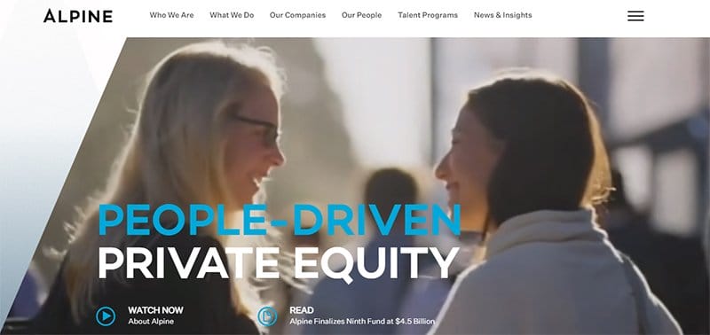 22. Alpine Investors - Outstanding Examples of Private Equity Website Example