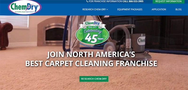 23. ChemDry - Best Franchise Website Designs