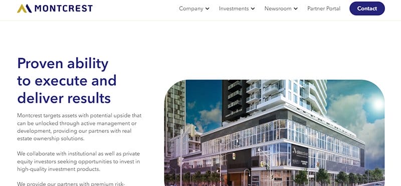 23. Montcrest Asset Management - Outstanding Examples of Private Equity Website Example