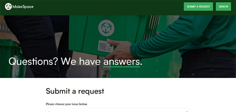 24. MakeSpace - Contact Us Page Example