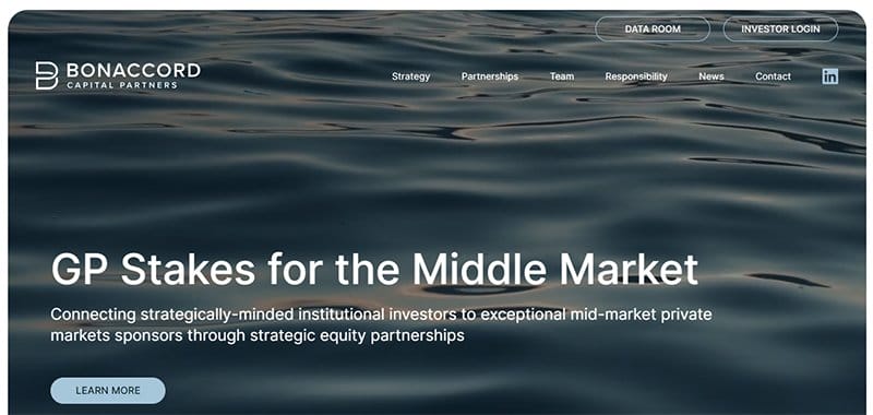 25. Bonaccord Capital Partners - Outstanding Examples of Private Equity Website Example
