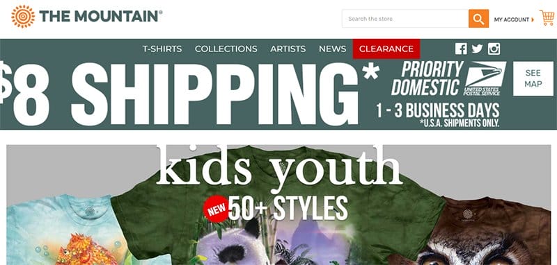 28. The Mountain - Above-the-Fold Content Examples to Inspire