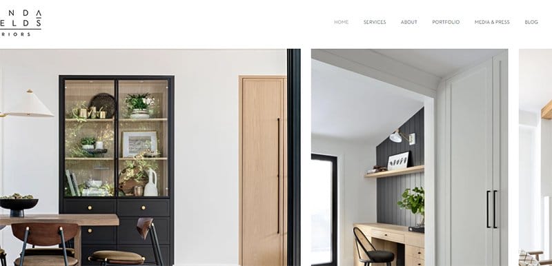 3. Amanda Shields Interior - Interior Design Portfolio Website Example