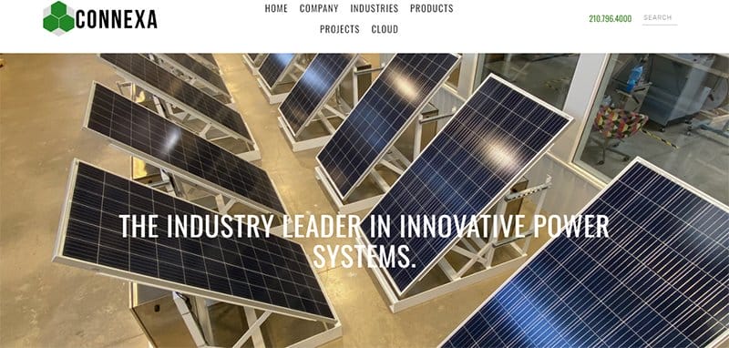 3. Connexa - Great Electronics Website Examples