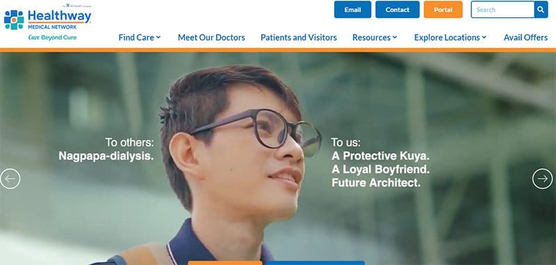 3. Healthway Medical Network - Best Hospital Website Designs That Will Inspire Yours