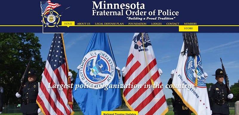 3. Minnesota Fraternal Order of Police - Best Police Website Design Example