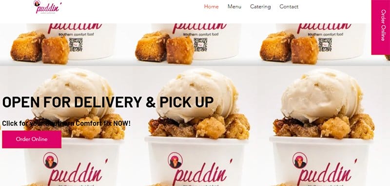 3. Puddin’ - Best Franchise Website Designs