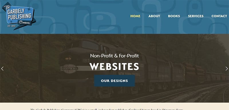 3. The Garbely Publishing Company - Best Publisher Websites Example