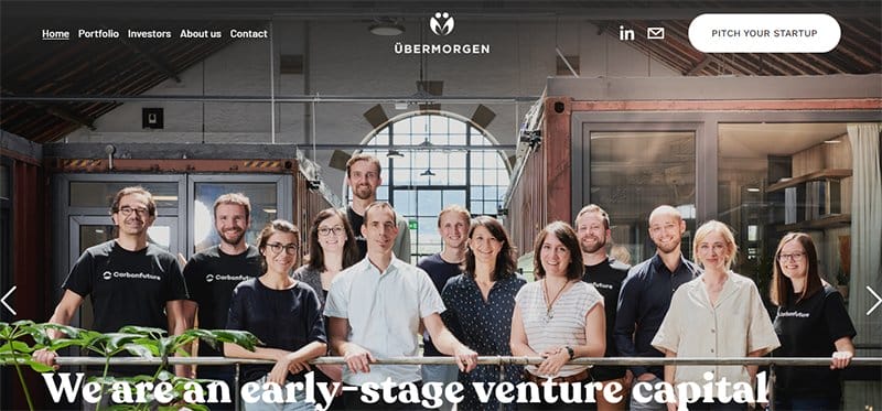 3. Übermorgen Ventures - Outstanding Examples of Private Equity Website Example