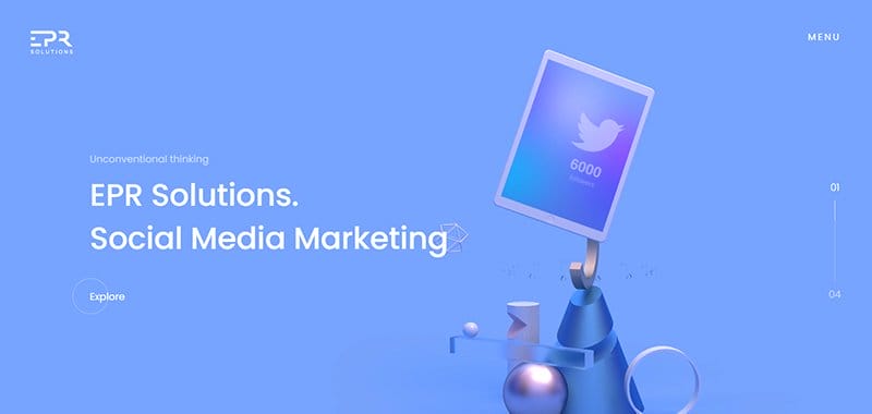 4. Exclusive PR Solutions - Graphic Design Trends Example