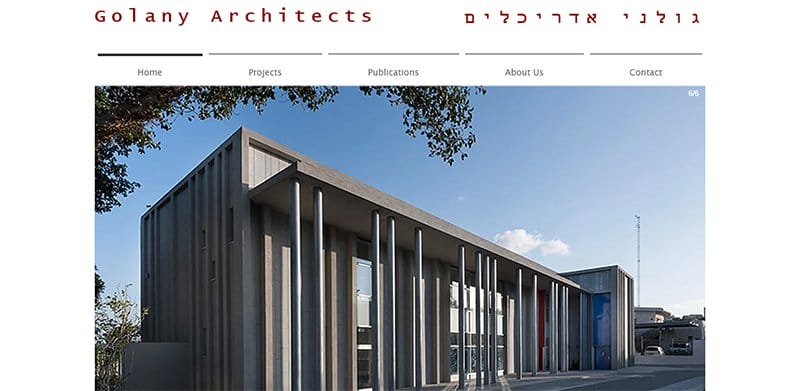 4. Golany Architects - Best Architecture Portfolio Websites