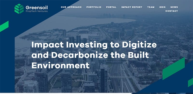 4. Greensoil - Outstanding Examples of Private Equity Website Example