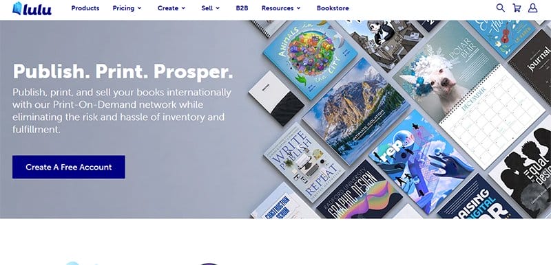 4. Lulu - Best Publisher Websites Example