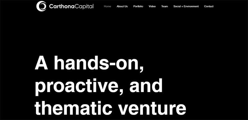 5. Carthona Capital - Best Examples of Venture Capital Website Design
