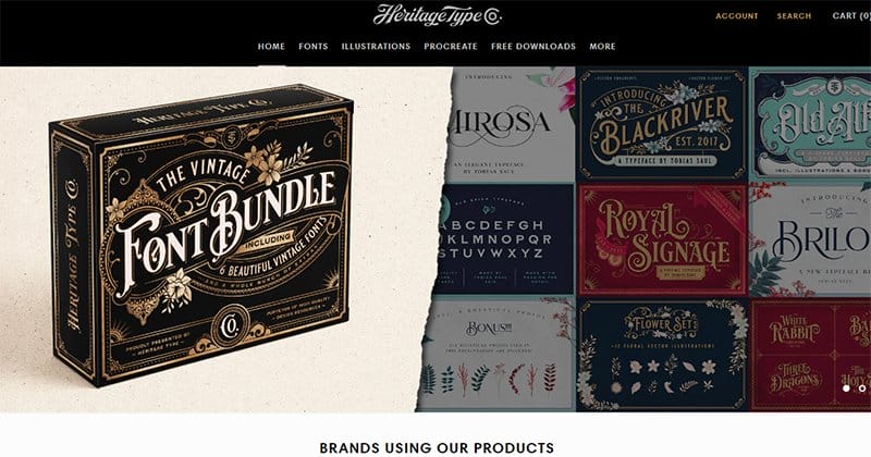 5. Heritage Type Co. - Graphic Design Trends Example