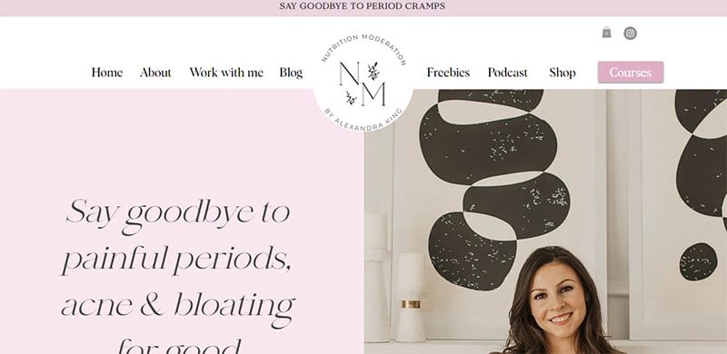5. Nutrition Moderation - Best Dietitian Website Examples