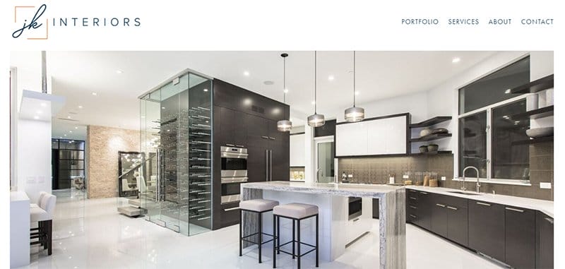 6. Jacqueline Kleinberg Interiors - Interior Design Portfolio Website Example