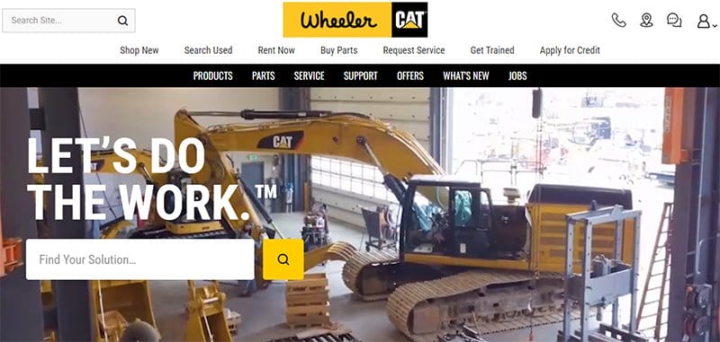 6. Wheeler Machinery - Best Franchise Website Designs