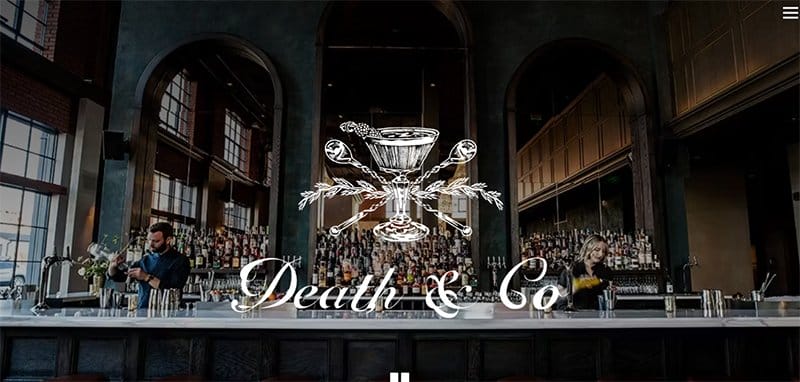7. Death & Co - Best Liquor Website Design Example