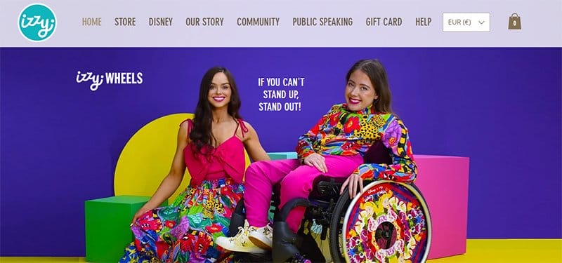 7. Izzy Wheels - Above-the-Fold Content Examples to Inspire