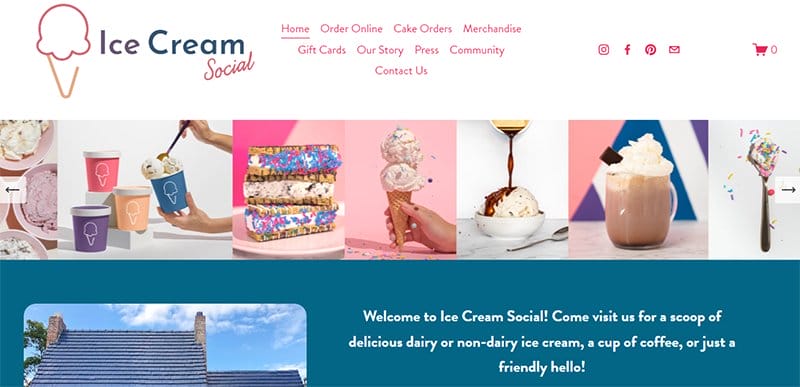 8. Ice Cream Social - Best Looking Ice Cream Websites to Check Out