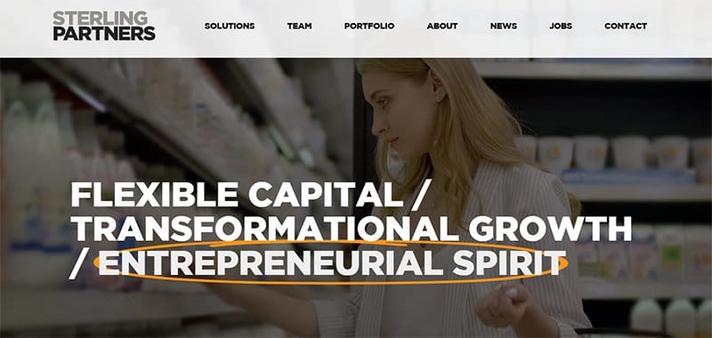 8. Sterling Partners - Outstanding Examples of Private Equity Website Example