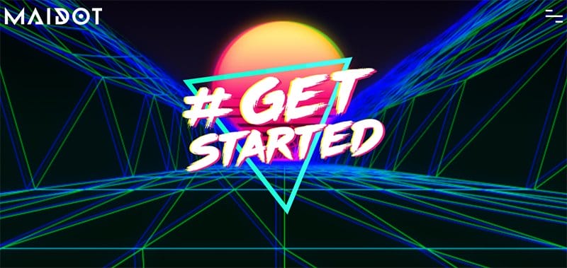 9. MAIDOT - Futuristic Website Design Example